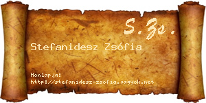 Stefanidesz Zsófia névjegykártya