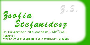 zsofia stefanidesz business card